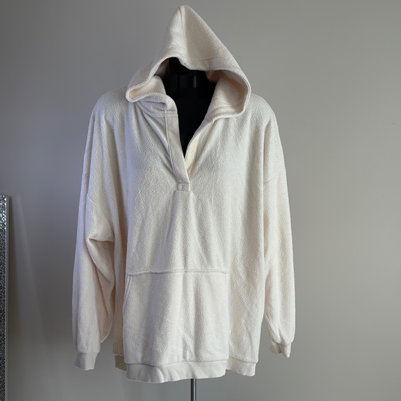Aerie Off-White Hooded Sweatshirt - Picture 1 of 4
